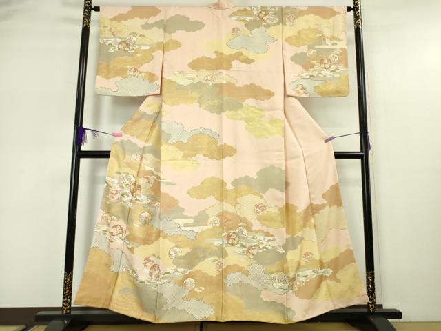 平和屋着物○訪問着 駒刺繍 枝菊文 金彩 ますいわ屋扱い 正絹 逸品