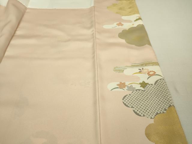 平和屋本店□極上 染匠 久保耕 訪問着 雪輪吉祥花文 金彩