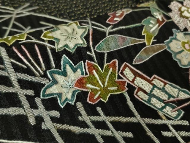 奥*美様 【逸品】スワトウ刺繍 汕頭刺繍　総刺繍 訪問着 花唐草文様 金糸 さが 平和屋本店□極上 中国三大刺繍 スワトウ刺繍 汕頭刺繍 総刺繍 訪問