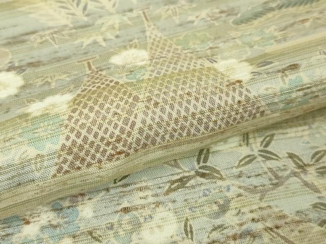 平和屋本店□極上 ぜんまい紬 訪問着 風景花文 逸品 未使用 DZAA5638kh5