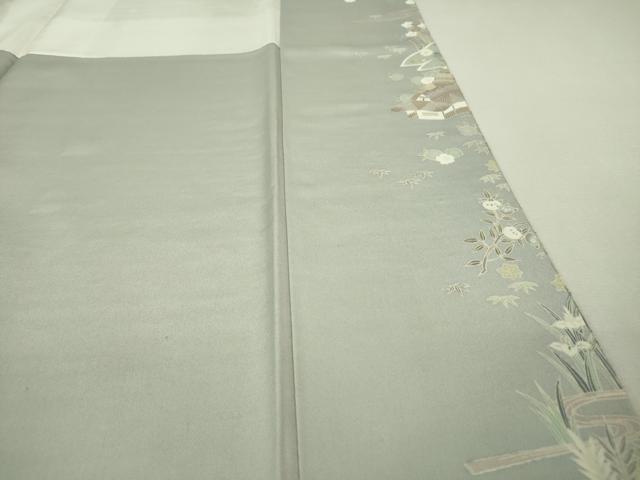 平和屋本店□極上 ぜんまい紬 訪問着 風景花文 逸品 未使用 DZAA5638kh5