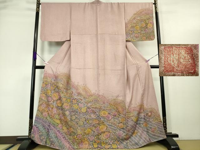 平和屋着物○訪問着 辻が花 たたき染め 正絹 逸品 AABA4350ph