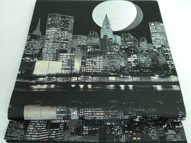 平和屋本店□極上 西陣 とみや織物謹製 とみや帯 太鼓柄袋帯 月の