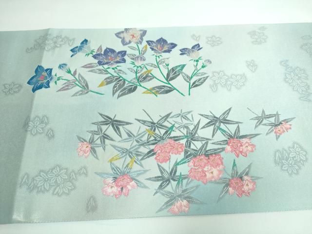 平和屋本店□極上 太鼓柄袋帯 唐織 枝花文 金糸 逸品 DZAA5697kh5