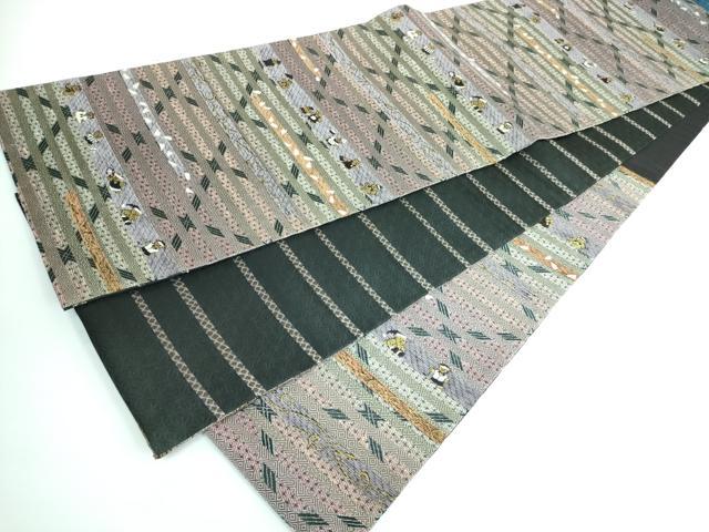 平和屋本店□極上 西陣 織の弘彩謹製 両面 六通柄袋帯