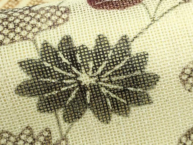 平和屋本店■極上　夏物　摺型友禅　京都　多ち花　九寸開き名古屋帯　紗綾形花文　逸品　DZAA5714kh5