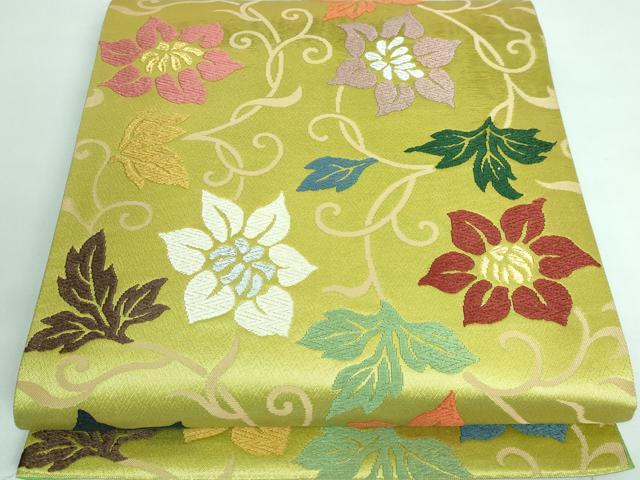 平和屋本店■極上　織物一筋名門　織悦　全通柄袋帯　唐織　花唐草　彩悦錦　金銀糸　逸品　DZAA5728kh5