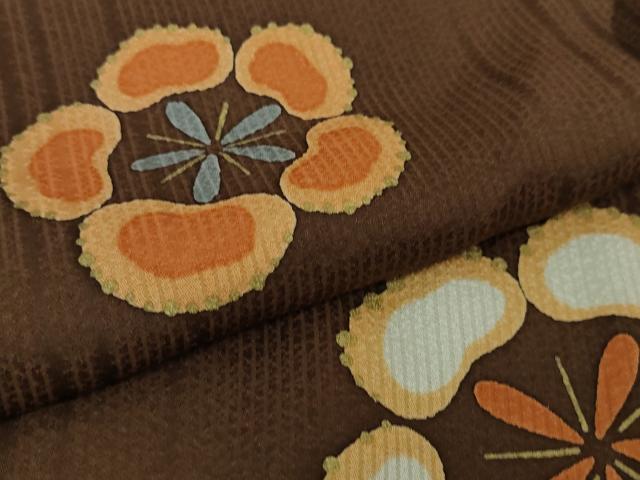 平和屋本店■極上　長羽織　舞花文　羽織紐付き　逸品　DZAA5789kh5 平和屋本店□極上 長羽織 舞花文 羽織紐付き 逸品 DZAA5789kh5