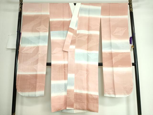 平和屋本店■振袖用長襦袢　袷　双鶴菱　暈し染め　逸品　DZAA5795kh5