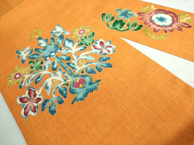 振袖 紺 赤ピンク カラフル 薔薇 葡萄 花 古典モダン ふりそで 仕立て