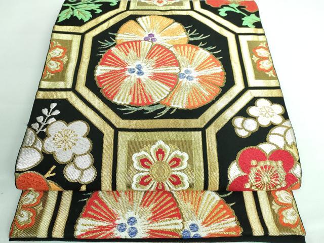 平和屋本店■極上　西陣　川島織物　六通柄　本袋帯　花鳥文　金銀糸　逸品　DZAA4379kh5 平和屋本店□極上 西陣 川島織物 六通柄 本袋帯 花鳥文 金