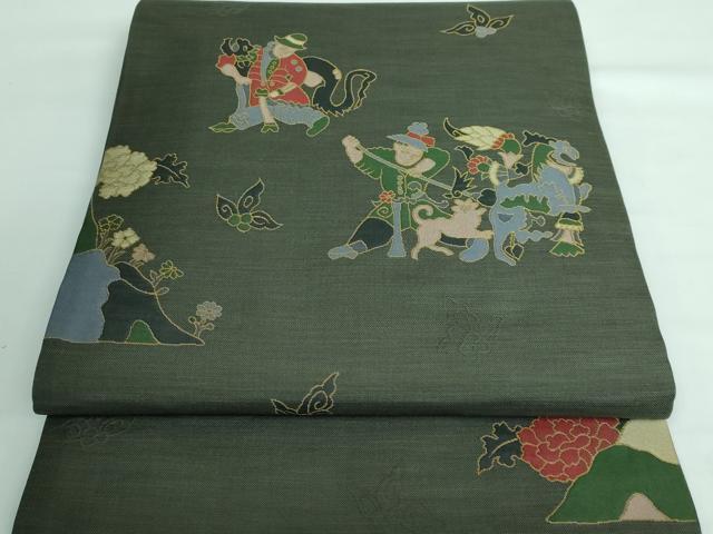 正絹 袋帯 六通柄 今河織物謹製 木屋太 小窓洋花図案 逸品 平和屋着物