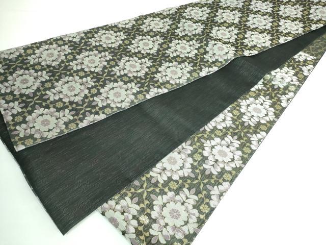 平和屋本店□極上 六通柄袋帯 花菱文 金糸 一蔵謹製 逸品