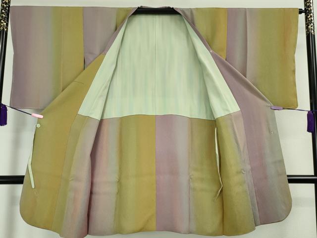 平和屋本店■極上　道行コート　ロング丈　間道　暈し染め　逸品　未使用　DZAA5915kh5