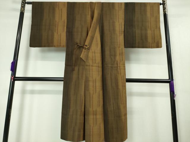 平和屋本店■極上　道中着　ロング丈　単衣　絣柄　逸品　DZAA5935kh5