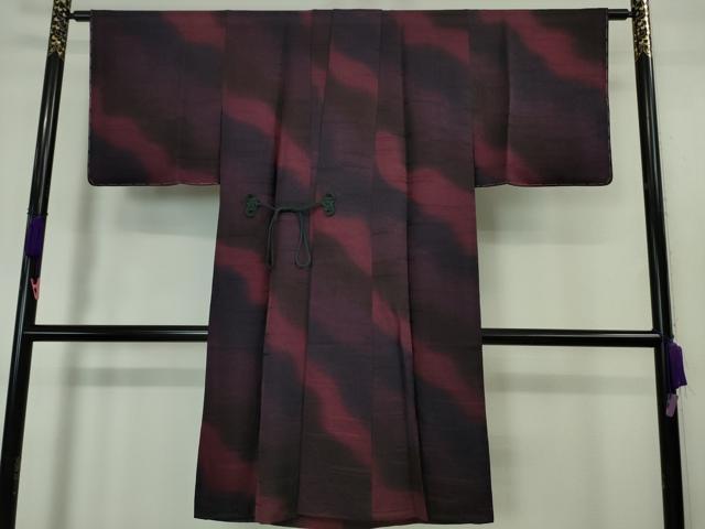 平和屋本店■極上　道中着　ロング丈　霞文　暈し染め　逸品　未使用　DZAA5940kh5