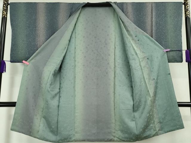 平和屋本店□極上 道行コート ロング丈 リバーシブル 紗袷 花唐草紋紗