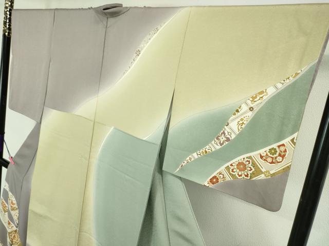 平和屋本店□極上 訪問着 駒刺繍 鬘帯正倉院花文 