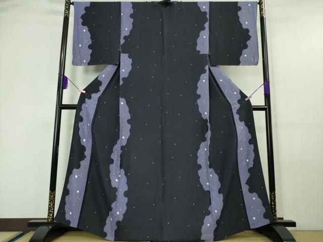 平和屋本店□極上 訪問着 単衣 工芸絞染 木永栄絹 雪輪