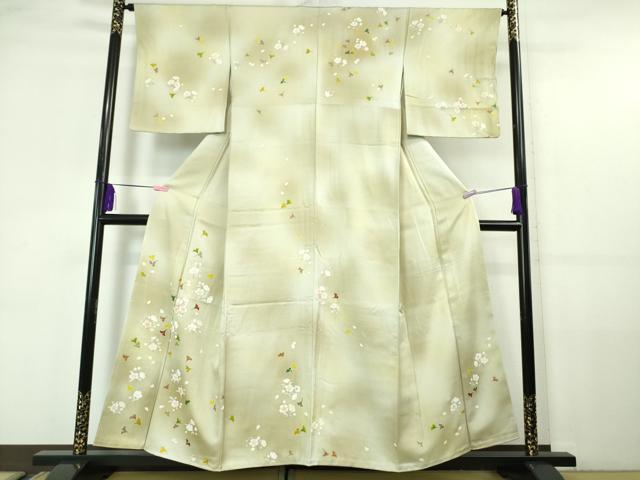 平和屋本店■極上　訪問着　駒刺繍　吹寄せ花文　暈し染め　金彩　逸品　未使用　DZAA5976kh5