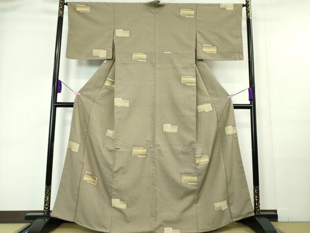 平和屋本店■極上　お召　色紙重ね　逸品　未使用　DZAA5979kh5