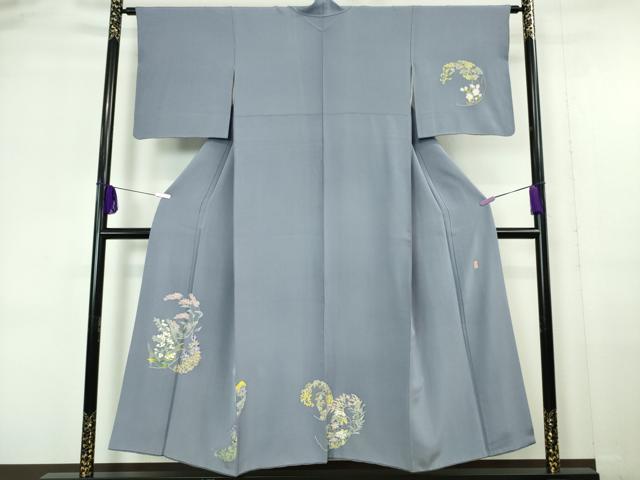 未着用袋帯全通百合花模様アイボリー上品お洒落着物093a d