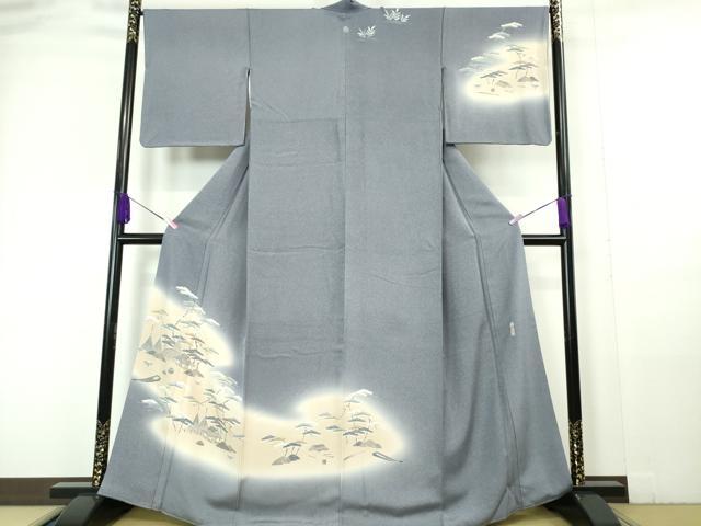 平和屋本店■極上　名門・上野家　上野街子　清染居　訪問着　風景松文　暈し染め　紅掛空色地　逸品　DZAA5988kh5