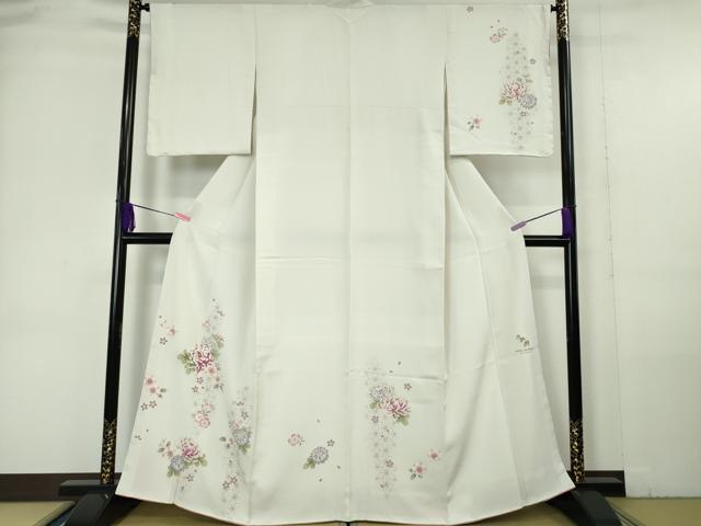 平和屋本店■極上　松田聖子　SEIKOMATSUDA　訪問着　乱菊　薄い白緑色地　やまと誂製　逸品　未使用　DZAA5992kh5