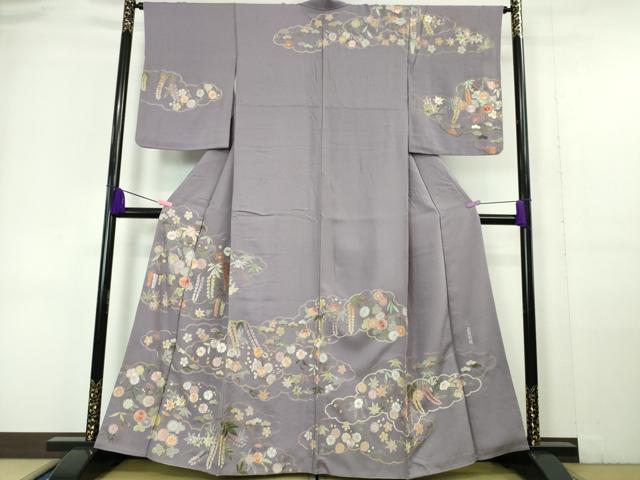 平和屋本店□極上 中国三大刺繍 蘇州刺繍 総刺繍 訪問着 雲