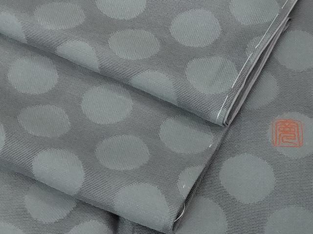 平和屋本店■極上　小紋　紗袷　丸文　ドット　紫苑色地　逸品　未使用　DZAA6002kh5