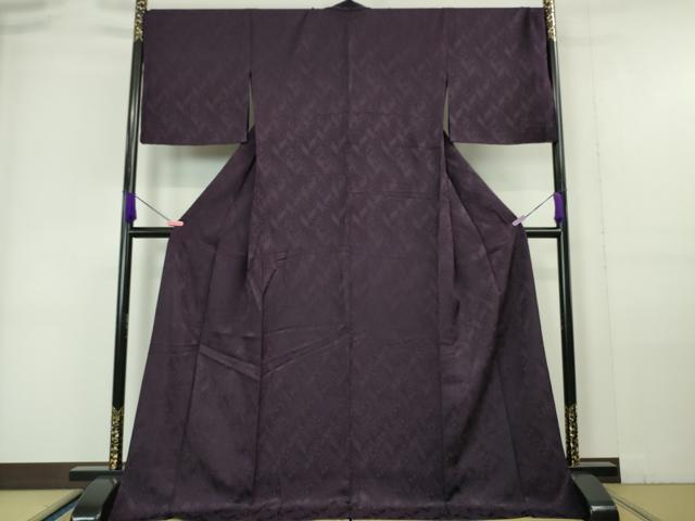 平和屋本店□極上 BANKANわものや 色無地 お召地 単衣 千鳥・