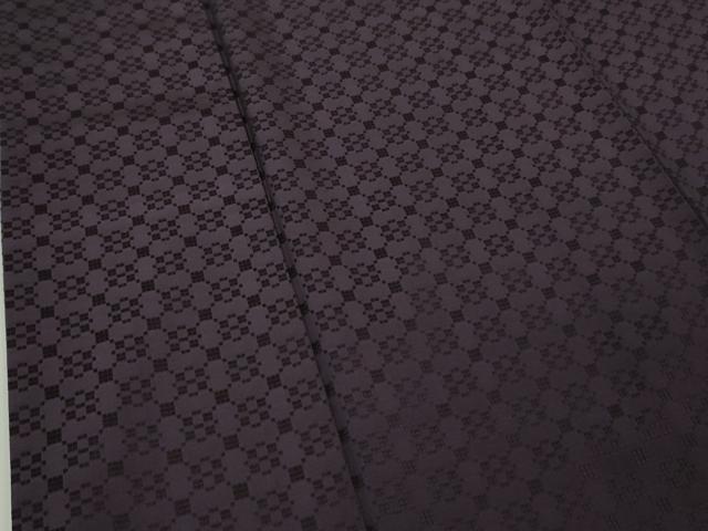 平和屋本店□極上 花織 紬 色無地 紫紺色 逸品 DZAA6037kh5