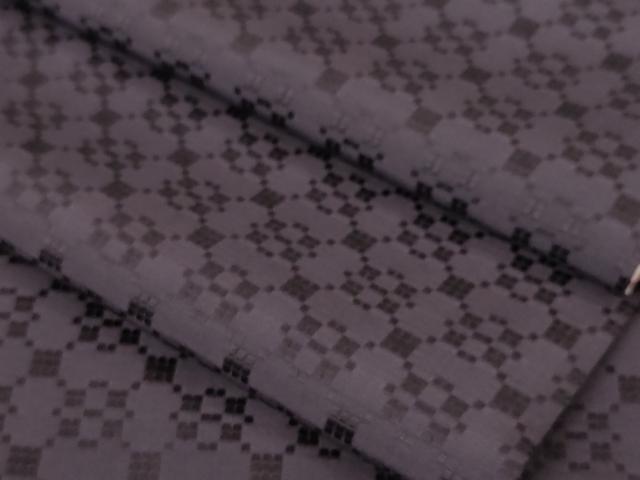 平和屋本店■極上　花織　紬　色無地　紫紺色　逸品　DZAA6037kh5