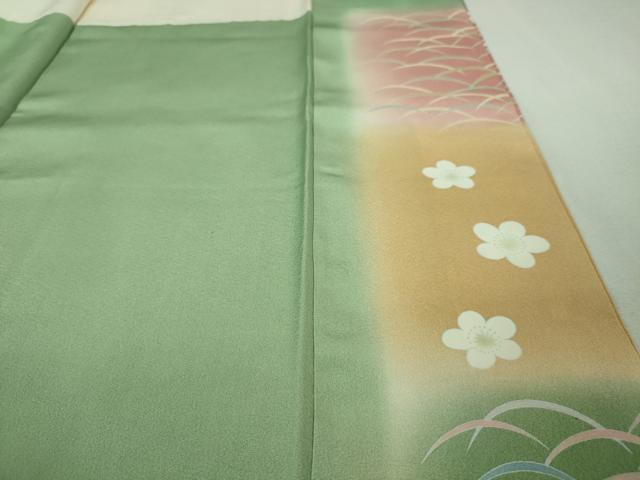 平和屋本店□極上 京加賀友禅 松本健一 訪問着 草花丸文 暈し