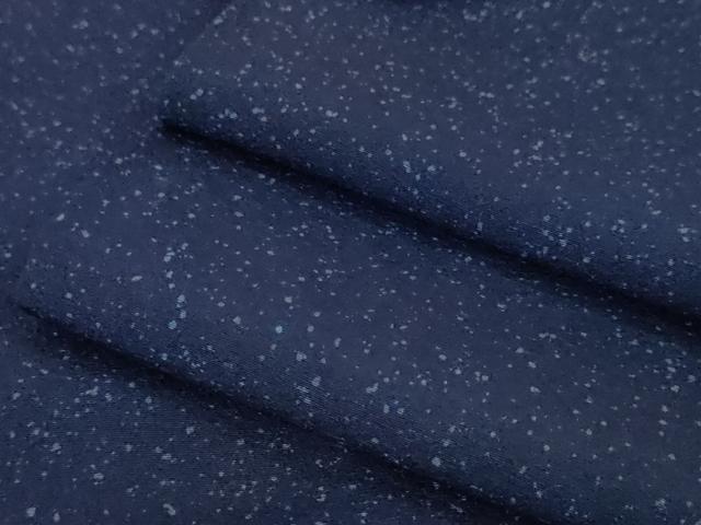 平和屋本店■極上　藍造り国選定無形文化財　藍師・佐藤昭人　小紋　藍香房　大小霰　逸品　未使用　DZAA6048kh5