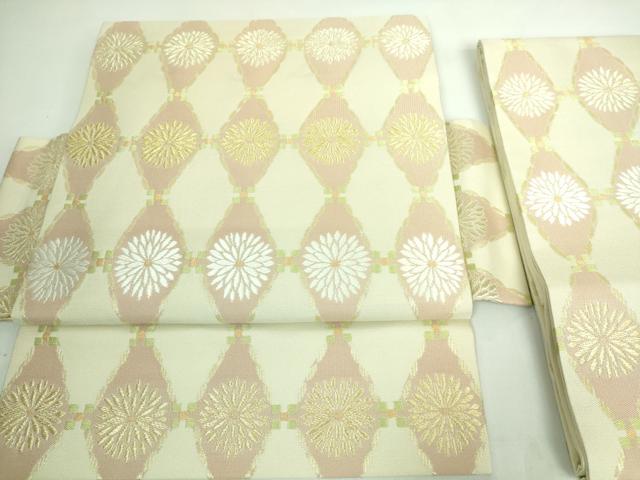 平和屋本店■極上　西陣　川島織物　つけ帯　唐織　花菱文　金糸　逸品　DZAA6084kh5