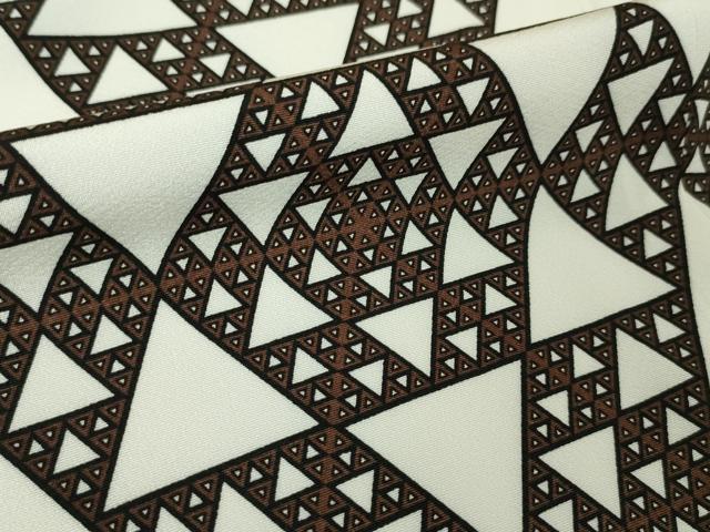 平和屋本店□極上 小紋 ロング丈 幾何学 鱗文 逸品 未使用 DZAA6169kh5