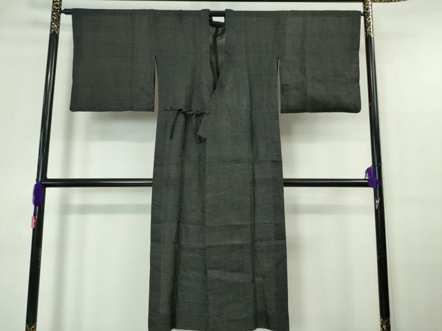 平和屋本店■極上　夏物　石川県指定無形文化財　能登上布　本麻手織上布　道中着　ロング丈　逸品　DZAA6173kh5