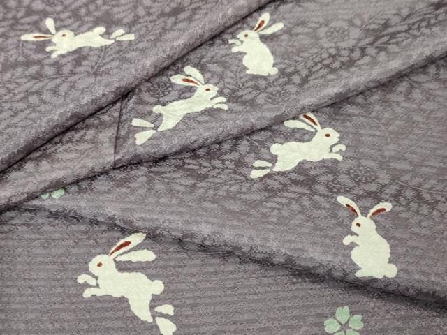 平和屋本店■極上　小紋　兎　舞花　逸品　未使用　DZAA6184kh5