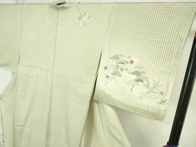 平和屋本店■極上　中国三大刺繍　スワトウ刺繍　汕頭刺繍　総刺繍　訪問着　松竹梅　金糸　さが美扱い　逸品　DZAA6217kh5 平和屋本店□極上 中国三大刺繍 スワトウ刺繍 汕頭刺繍 総刺繍 訪問