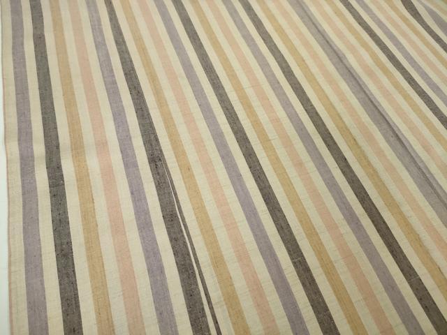 平和屋本店■極上　本場結城紬　重要無形文化財　単衣　間道　小大丸扱い　たとう紙・証紙付き　逸品　DZAA6239kh5_4