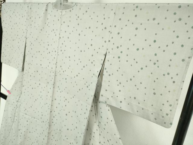 平和屋本店□極上 結城ちぢみ 単衣 小倉謹製 小倉太々 今幡