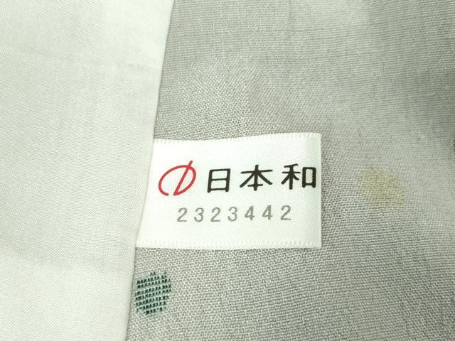 平和屋本店▽極上 結城ちぢみ 単衣 小倉謹製 小倉太々 今幡部 霰文
