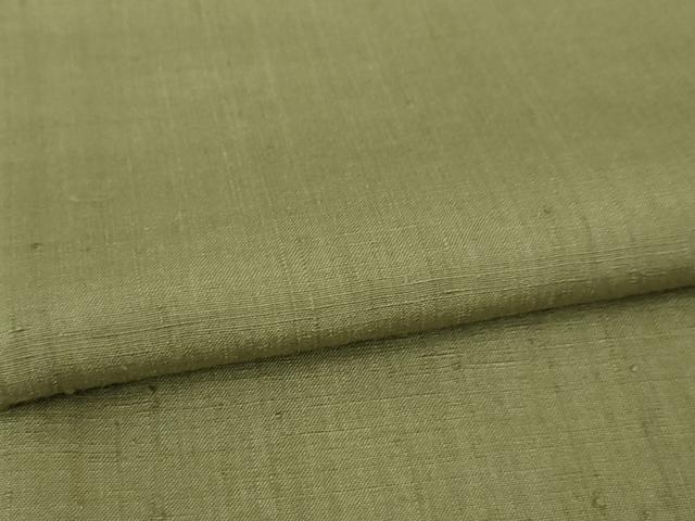 平和屋本店□極上 本場結城紬 重要無形文化財 色無地 利休茶色地 