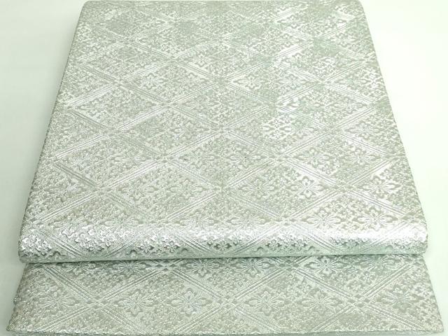 平和屋本店■極上　 金彩友禅　卓越技能者・名工・和田光正　太鼓柄袋帯　花菱文　銀彩　逸品　DZAA6284kh5