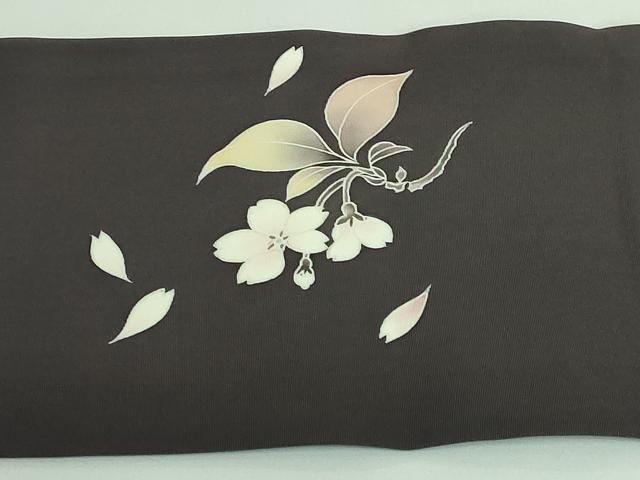 平和屋本店□極上 吉田匡廣 塩瀬 九寸開き名古屋帯 南天枝