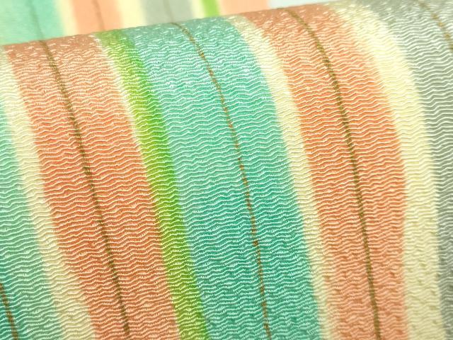 平和屋本店■極上　青山井筒工芸　九寸開き名古屋帯　縞　金彩　鬼しぼ縮緬　逸品　DZAA6316kh5 平和屋本店□極上 青山井筒工芸 九寸開き名古屋帯 縞 金彩 鬼しぼ縮緬