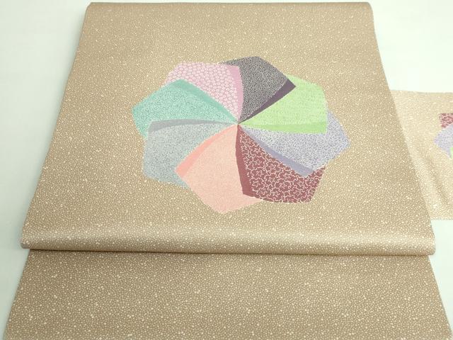 平和屋本店■極上　九寸名古屋帯　江戸小紋柄　風車　逸品　DZAA6322kh5