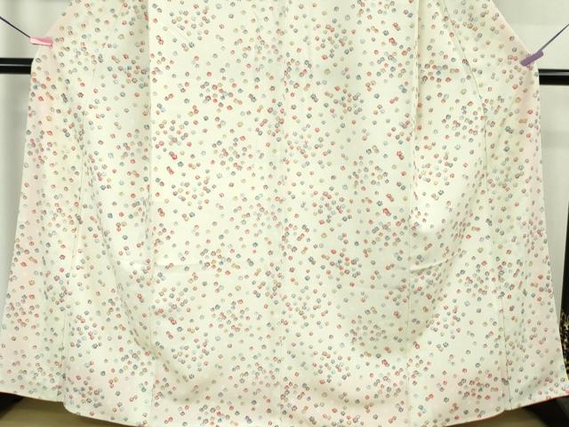 平和屋本店□極上 洗える最高級着物 ＜英＞はなぶさ謹製 小紋 小花文 象牙