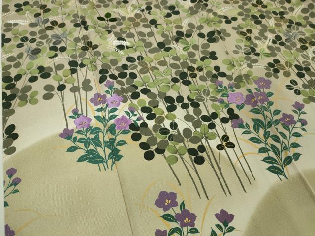 平和屋本店○極上 ファッションデザイナー 花井幸子 訪問着 刺繍 萩